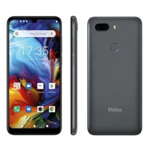Smartphone Philco PCS02SG HIT MAX 128GB Space Grey - 4G 4GB RAM Tela 6” Câm. Dupla + Selfie 8MP Cinza