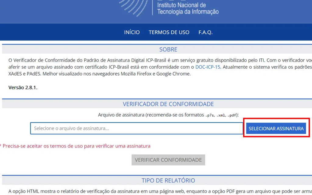 Envie o documento para verificação (Captura de tela: André Magalhães)