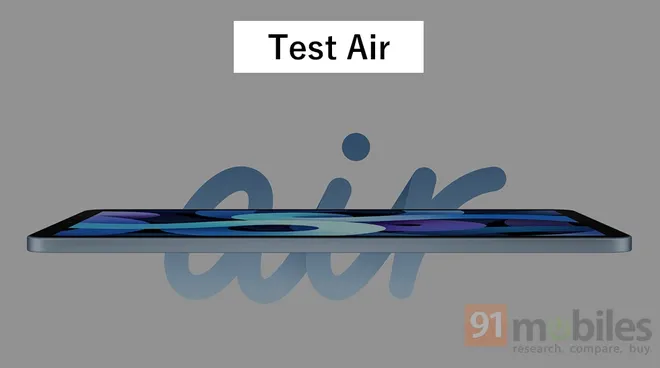 Por não ter acesso antecipado aos materiais oficiais, a operadora utiliza imagens do modelo atual do iPad Air para criar o esboço (Imagem: Evan Blass/91Mobiles)