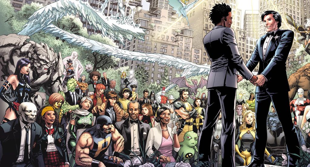 X-Men aborda a diversidade, como é o caso do casamento entre herói Estrela Polar e Kyle Jinadu durante edição de Astonishing X-Men