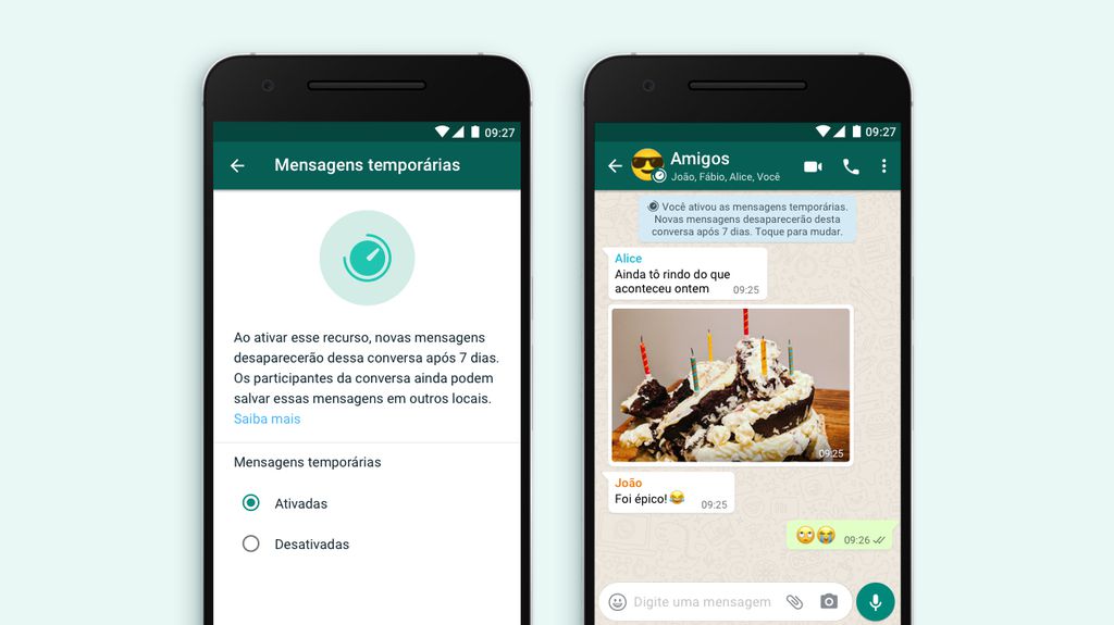 Finalmente! WhatsApp lança mensagens temporárias que desaparecem em 7 dias