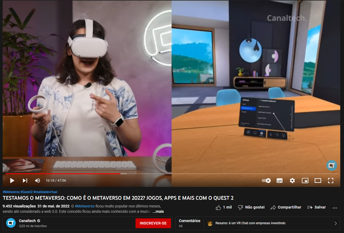 Nova interface web do YouTube