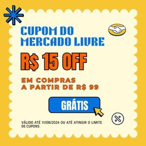 Cupom Mercado Livre: R$ 15 OFF em compras a partir de R$ 99