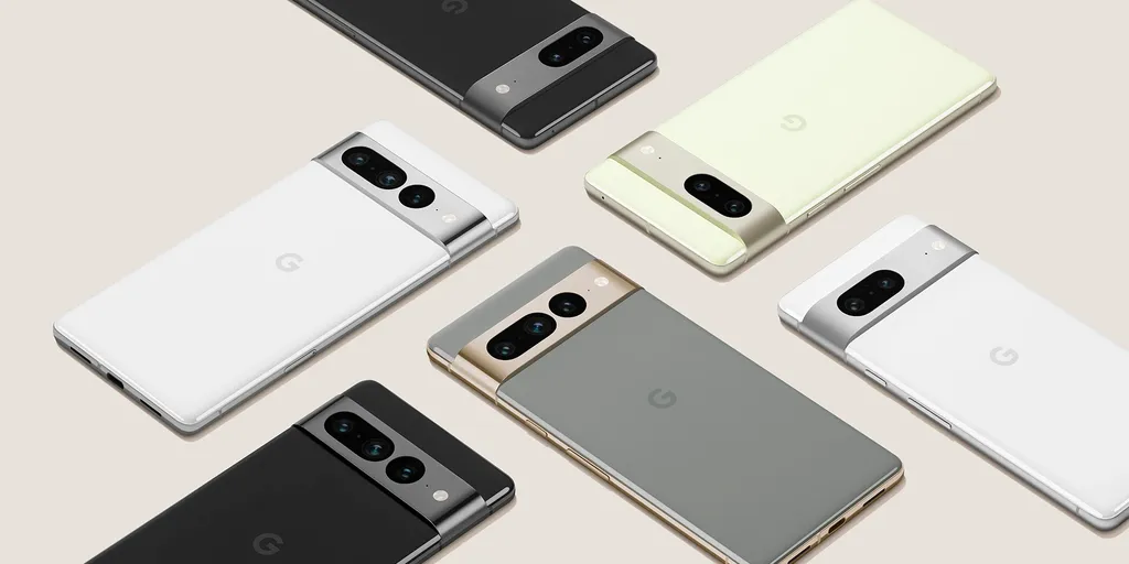 O Pixel 7 e 7 Pro estreiam no final do ano com visual mais refinado, Google Tensor de 2ª geração e Android 13 (Imagem: Google)