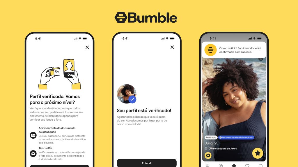 Bumble vai levar verificação de identidade ao Brasil (Imagem: Divulgação/Bumble)