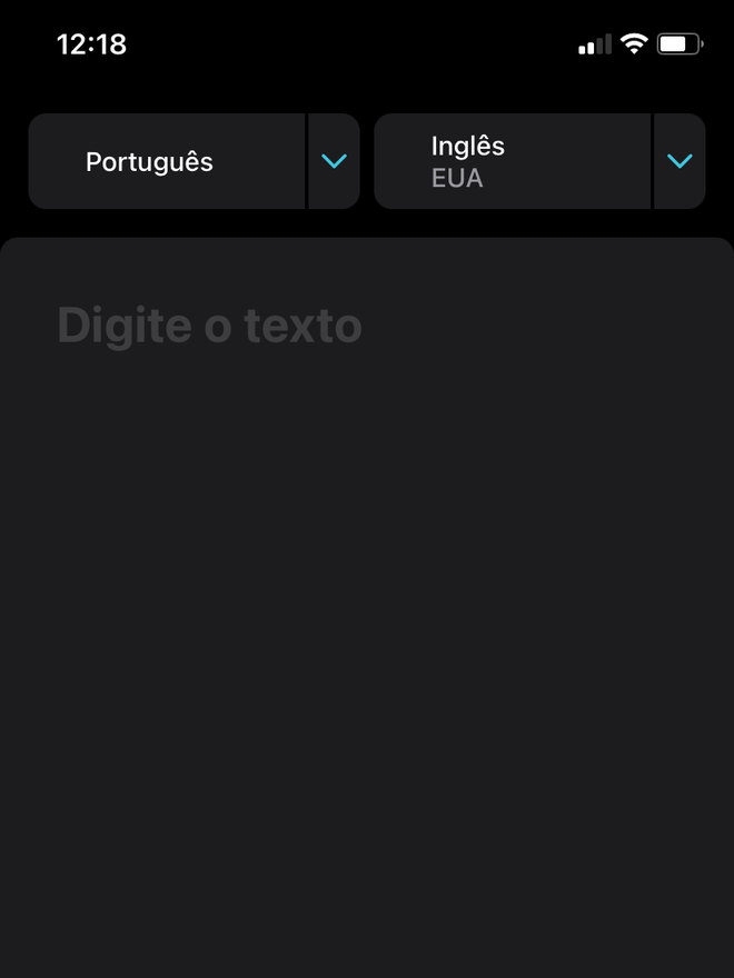 Escolha os idiomas desejados no app Traduzir - Captura de tela: Thiago Furquim (Canaltech)