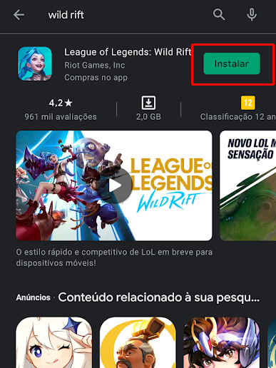 Como baixar League of Legends: Wild Rift no celular