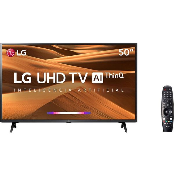 Smart TV Led 50'' LG 50UM7360 Ultra HD 4K com Conversor Digital + Wi-Fi 2 USB 3 HDMI Thinq Ai [CUPOM E BOLETO]