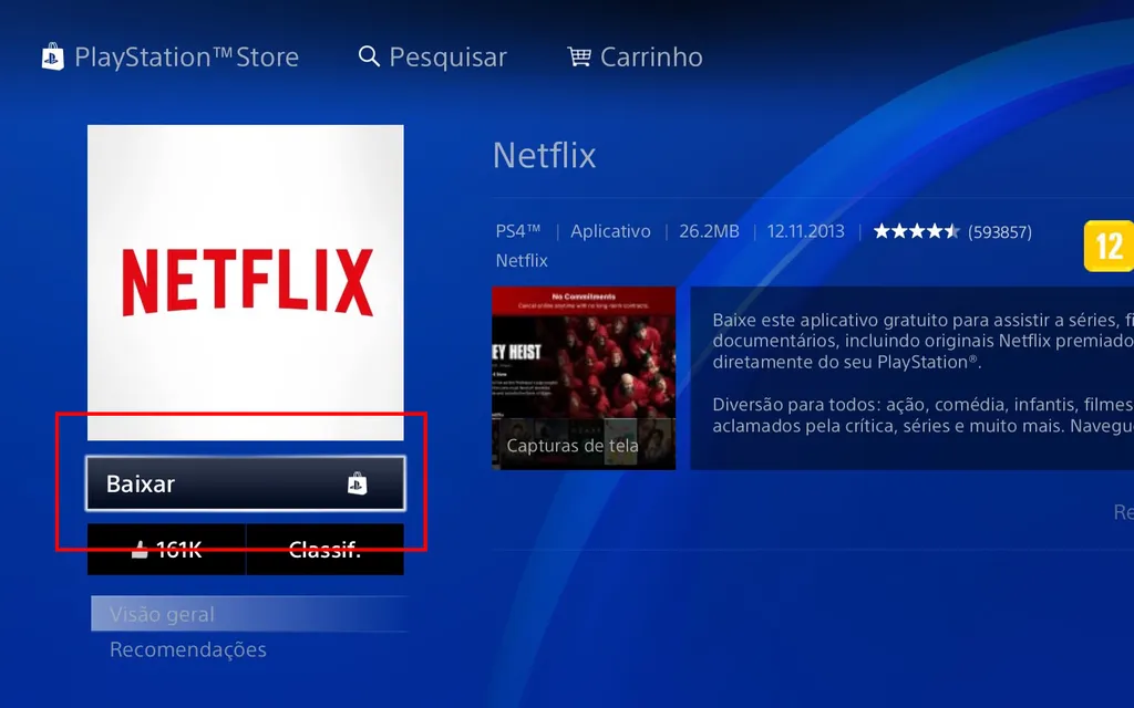 Encontre o aplicativo da Netflix em diferentes lojas de aplicativos (Captura de tela: André Magalhães)