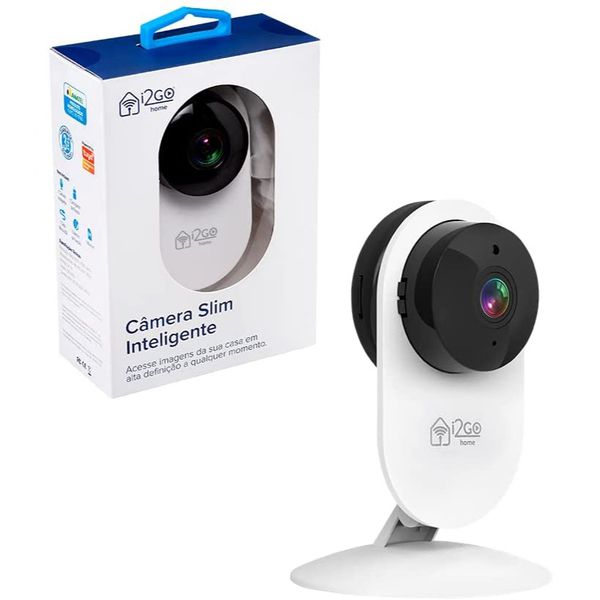Câmera Inteligente Wi-Fi Slim FULL HD 1080p I2go (I2GO0) Home, I2GOTH738, Branco/Preto