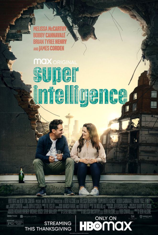 Pôster oficial do filme Superintelligence, que lança nos EUA em 26 de novembro (Imagem: Divulgação/HBO Max)