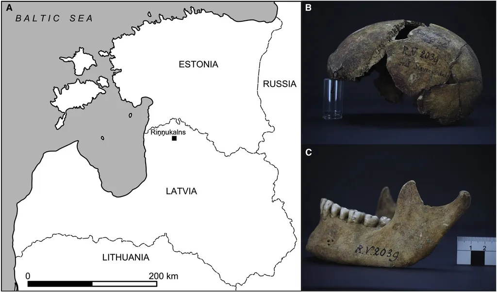 Evidências como este crânio de um humano que morreu da Peste Negra no Báltico, região extremamente fria da Europa, mostra que os ratos não foram tão responsáveis assim pelas infecções (Imagem: Kiel University/Cell Reports)