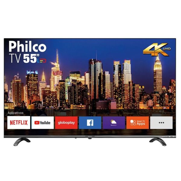 Smart Tv Led 55” Philco Ptv55q20snbl Ultra Hd 4k Hdr Borda Infinita Com Aplicativos E Audio Dolby [CUPOM]