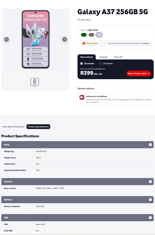 Galaxy A37 Galaxy A37
