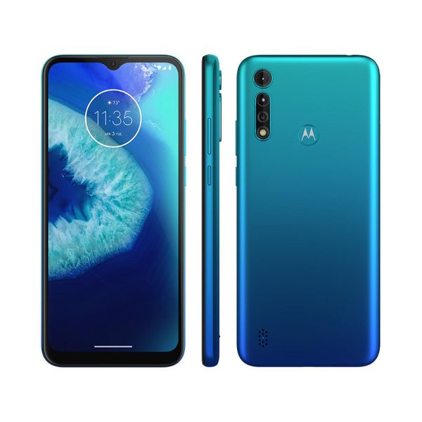 Smartphone Motorola Moto G8 Power Lite 64GB Aqua - 4G Octa-Core 4GB RAM 6,5” Câm. Tripla + Selfie 8MP Aqua