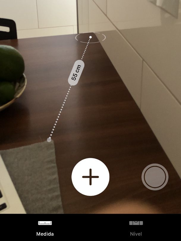 O próprio app fará o cálculo da distância entre os pontos que você posicionou (Captura de tela: Bruno Salutes)