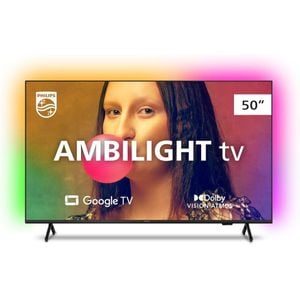 PARCELADO | Smart TV Philips Ambilight 50" 4K 50PUG7908/78, Google TV, Comando de Voz, Dolby Vision/Atmos, VRR/ALLM, Bluetooth