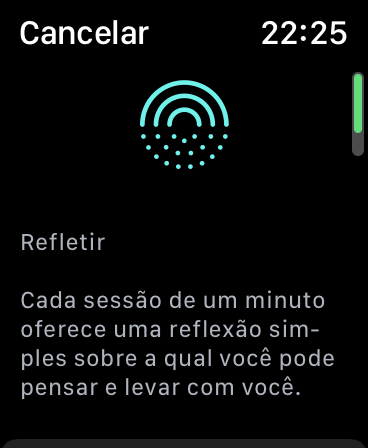 Recurso Refletir, do app Atenção Plena. Captura de tela: Lucas Wetten (Canaltech)