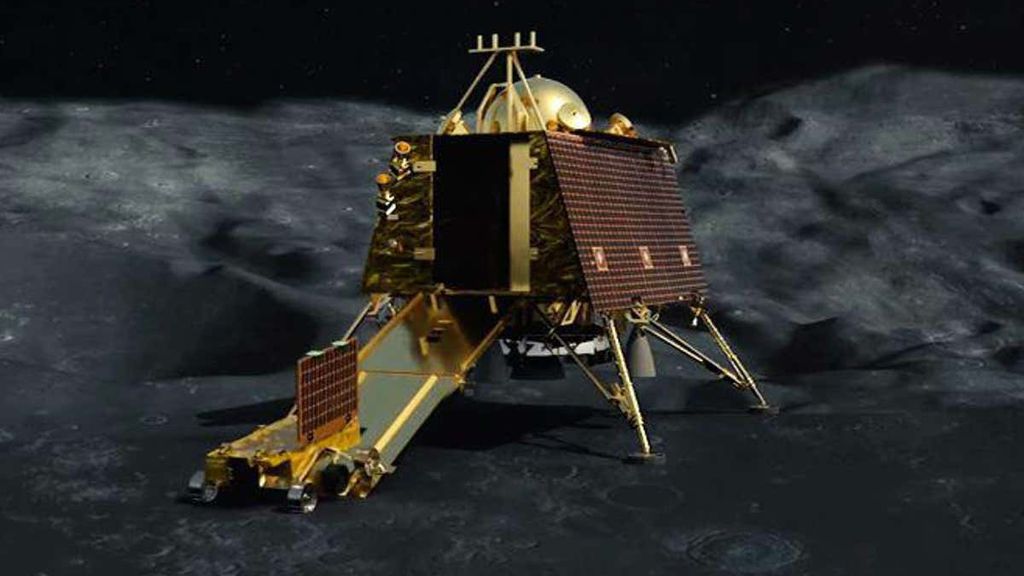 Conceito do lander Vikram (Imagem: ISRO)