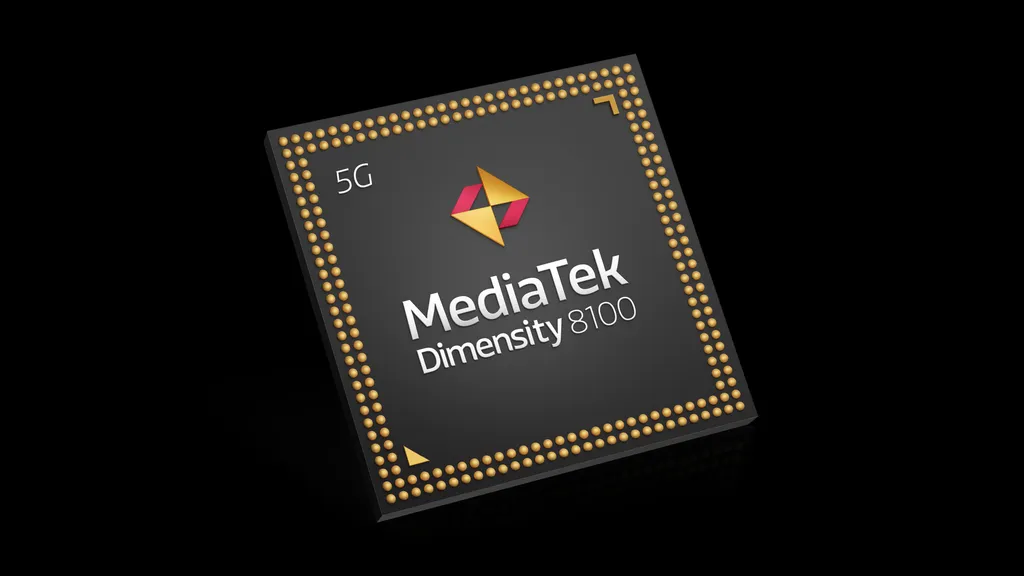 Mais robusto entre as novidades, o MediaTek Dimensity 8100 une núcleos Cortex-A78 e A55 a clocks elevados e nova GPU Mali-G610 para turbinar o desempenho de flagships básicos (Imagem: MediaTek)