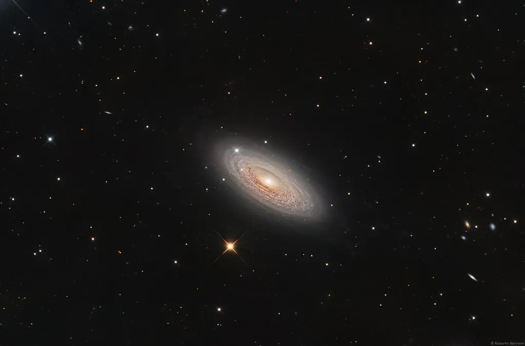 Galáxia NGC 2841, do tipo espiral (Imagem: Reprodução/Roberto Marinoni)