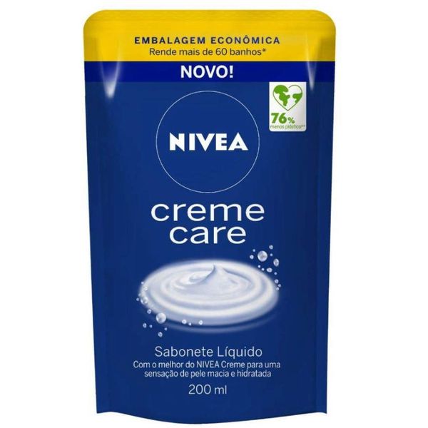 Sabonete Líquido Nivea Creme Care Refil 200Ml, Nivea