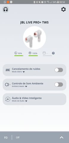 JBL Live Pro+ aplicativo