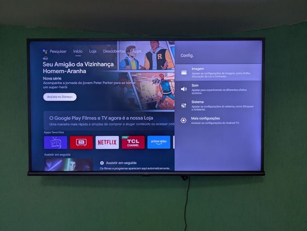 TV TCL configuração para filme