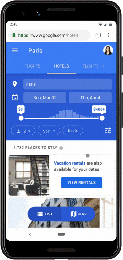 Google libera opções para aluguel de casas e apartamentos em busca de hotéis