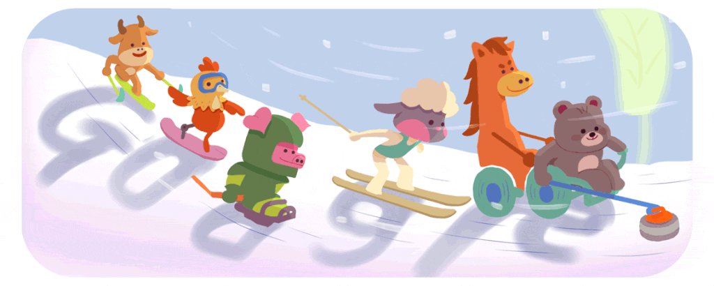 Google celebra início dos jogos paralímpicos de inverno em doodle 