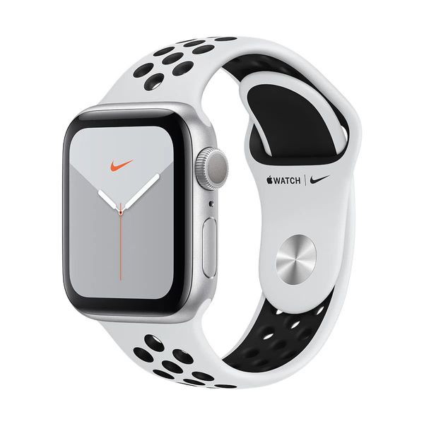Apple Watch Nike Series 5 (GPS) - 40mm - Caixa prateada de alumínio com pulseira esportiva Nike Platina/Preta [CUPOM]