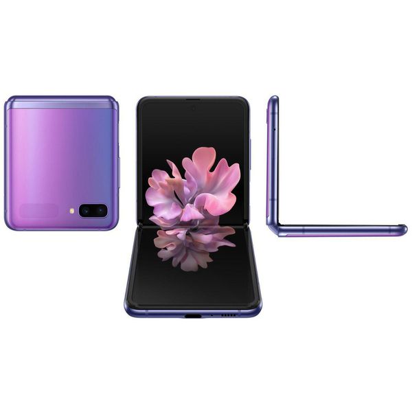 Smartphone Samsung Galaxy Z Flip 256GB - Ultravioleta 8GB RAM 6,7” Câm. Dupla + Selfie 10MP Roxo