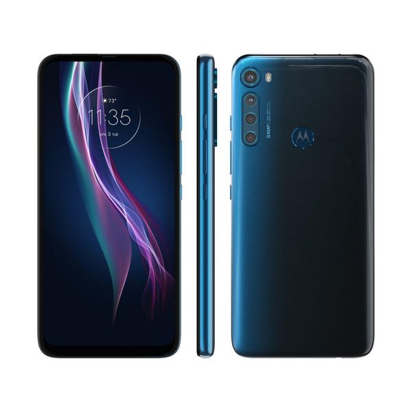 Smartphone Motorola One Fusion+ 128GB Azul Indigo - 4G 4GB RAM Tela 6,5” Câm. Quádrupla + Selfie 16MP [CLIENTE OURO + APP]