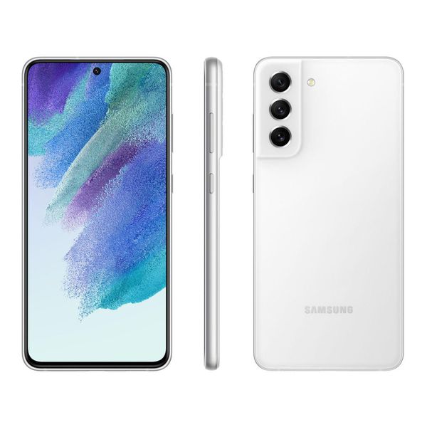 Smartphone Samsung Galaxy S21 FE 128GB Branco 5G - 6GB RAM Tela 6,4” Câm. Tripla + Selfie 32MP [APP + CLIENTE OURO + CUPOM]