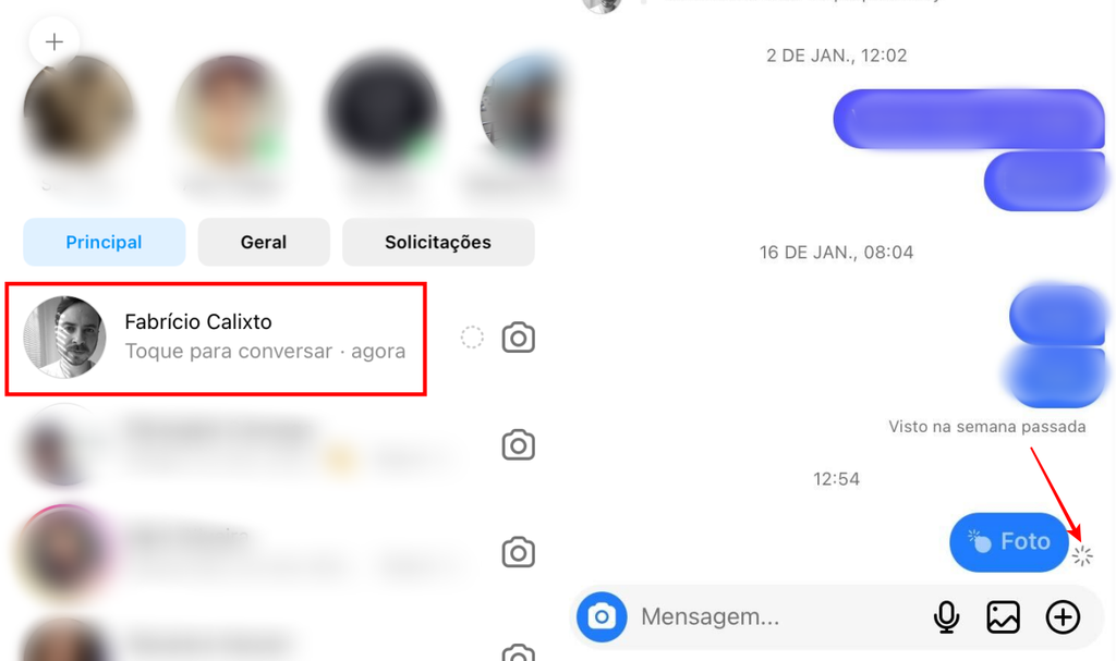 O autor de vídeos e fotos de visualização temporária é notificado se tiver seu conteúdo “printado” no Instagram (Imagem: Captura de tela/Fabrício Calixto/Canaltech)