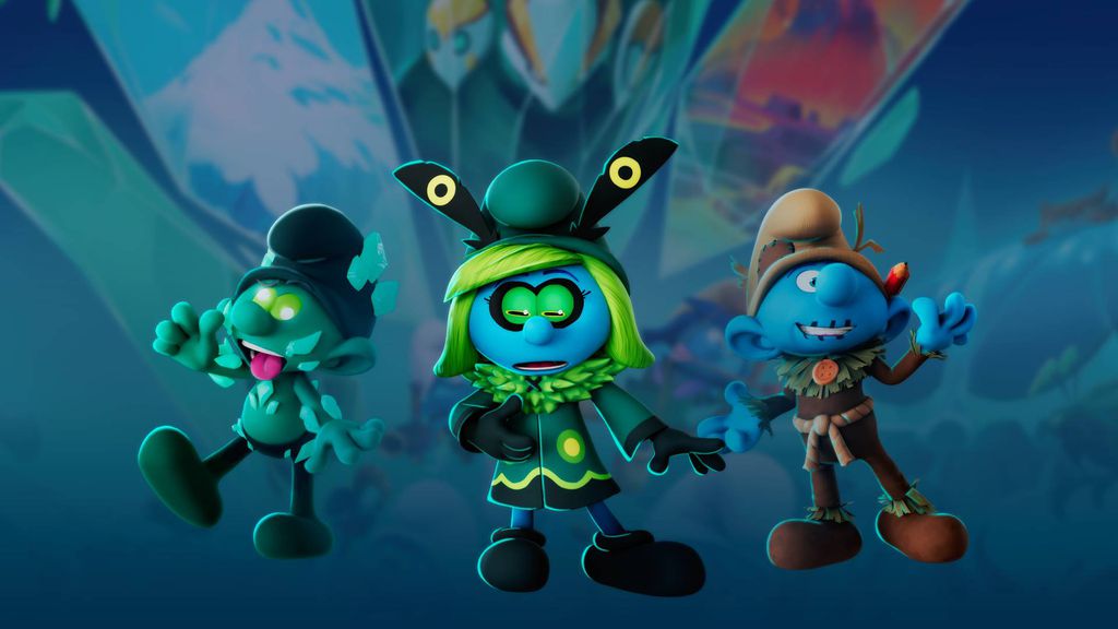 Imagem de Smurfs 2 com os icônicos personagens da franquia