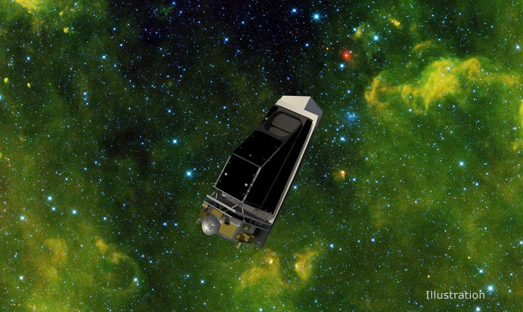 Conceito artístico do NEO Surveyor (Imagem: Reprodução/NASA/JPL-Caltech/University of Arizona)