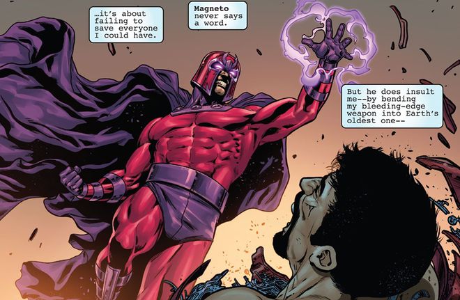 Stark sempre tem pesadelos com Magneto acabando com ele (Imagem: Reprodução/Marvel Comics)