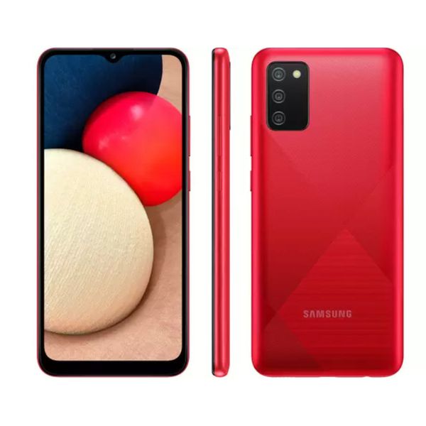 Smartphone Samsung Galaxy A02s 32GB Vermelho 4G - Octa-Core 3GB RAM 6,5” Câm. Tripla + Selfie 5MP