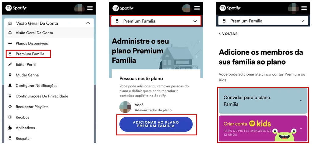 Spotify quer restringir uso do plano familiar ao verificar