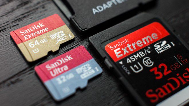 Cartóes SD com 128, 256 GB são comuns, assim como SSDs de 4 TB.