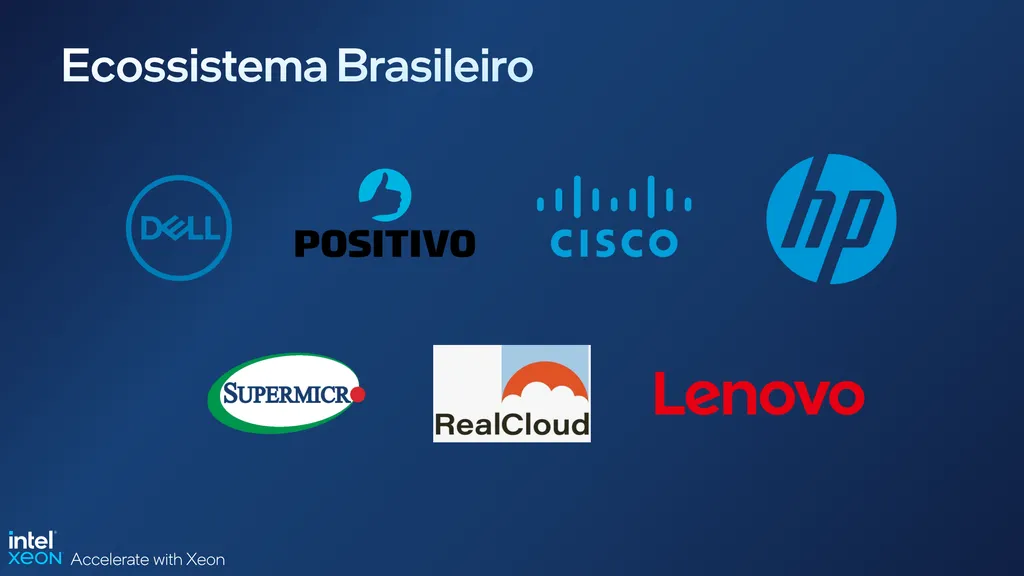 Gigantes como Dell, HP, Lenovo e Positivo devem oferecer servidores com os novos Xeon Sapphire Rapids no Brasil já a partir de abril (Imagem: Divulgação/Intel)