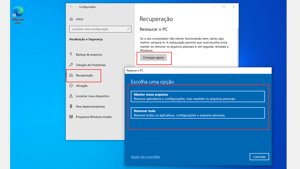 Como formatar o Windows 10 (Imagem: Captura de tela/Bruno De Blasi/Canaltech)