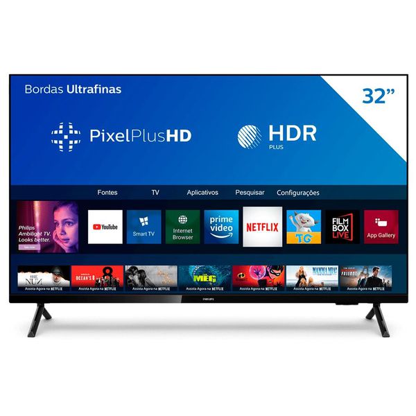 Smart TV Philips 32´ HD, HDR Plus, 3x HDMI, 2x USB, WiFi