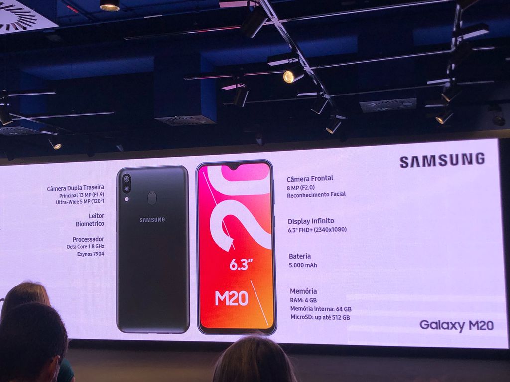 Especificações do Galaxy M20 confirmadas pela Samsung no evento desta quarta (24)