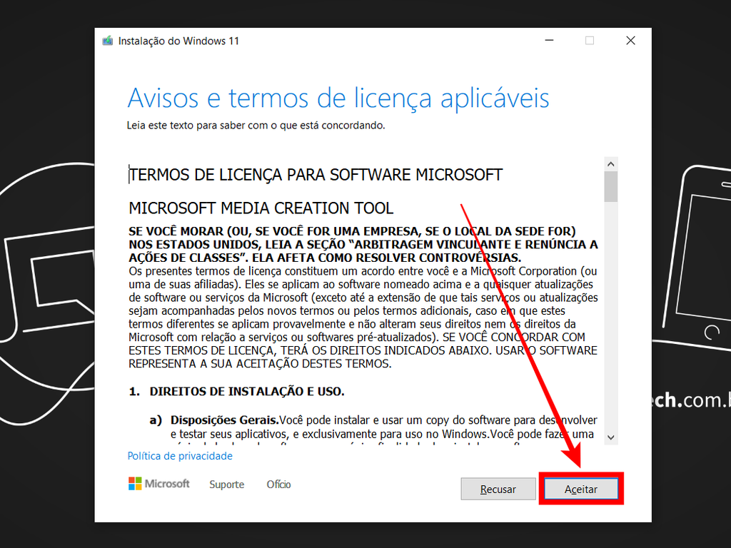 Instalando o Windows 11 através de um pen drive USB