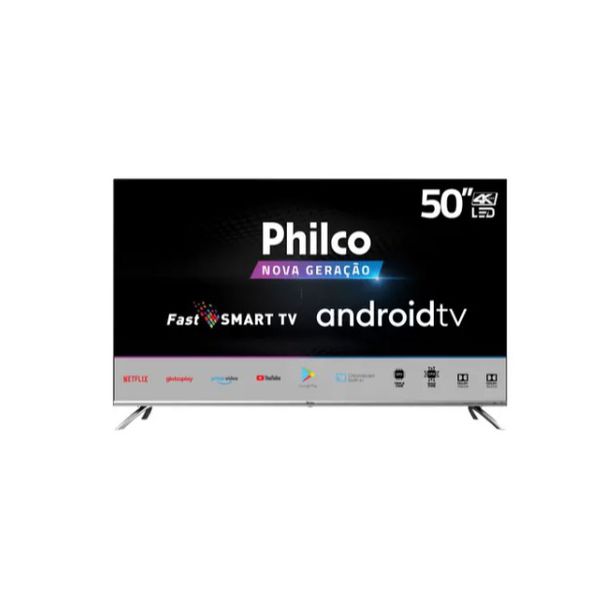 Smart TV Philco 50” Android PTV50G71AGBLS 4K LED Google Play [CUPOM]