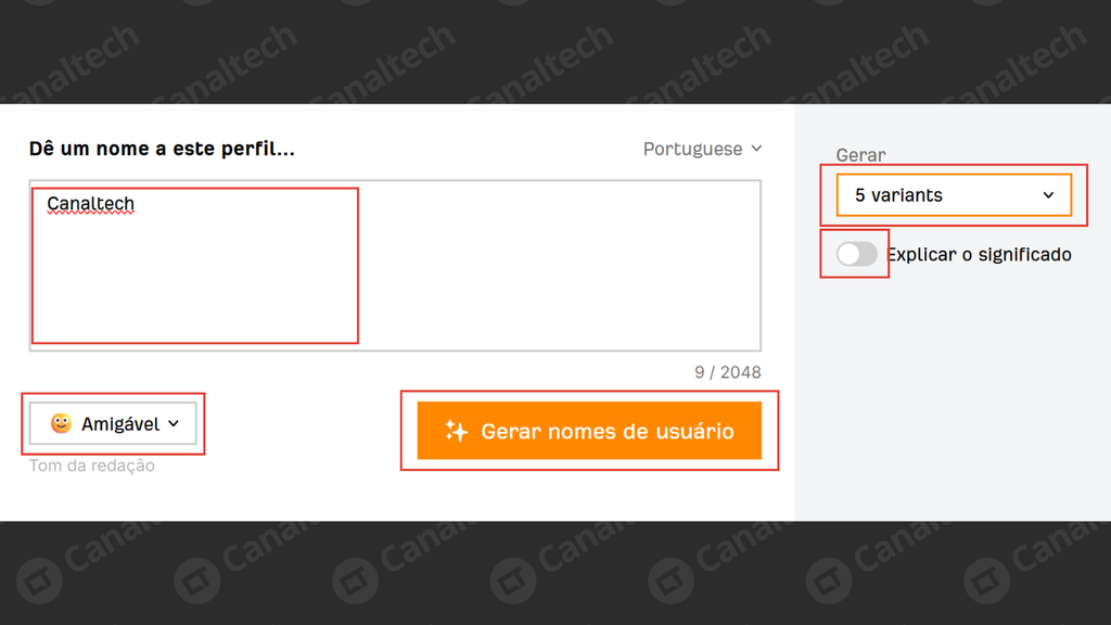Captura de tela do gerador de user do Instagram do Ahrefs Captura de tela do gerador de user do Instagram do Ahrefs
