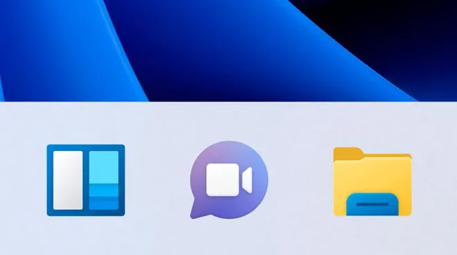 O ícone de widgets (à esquerda) foi substituído pelo clima, mas agora receberá outras animações (Imagem: Divulgação/Microsoft)