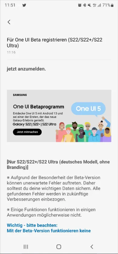 One UI 5 Beta já está disponível na Alemanha (Imagem: Reprodução/SamMobile)